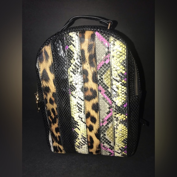 Betsey Johnson Kitschy Snake My Day Backpack So Patchy Together Multi - Picture 1 of 11